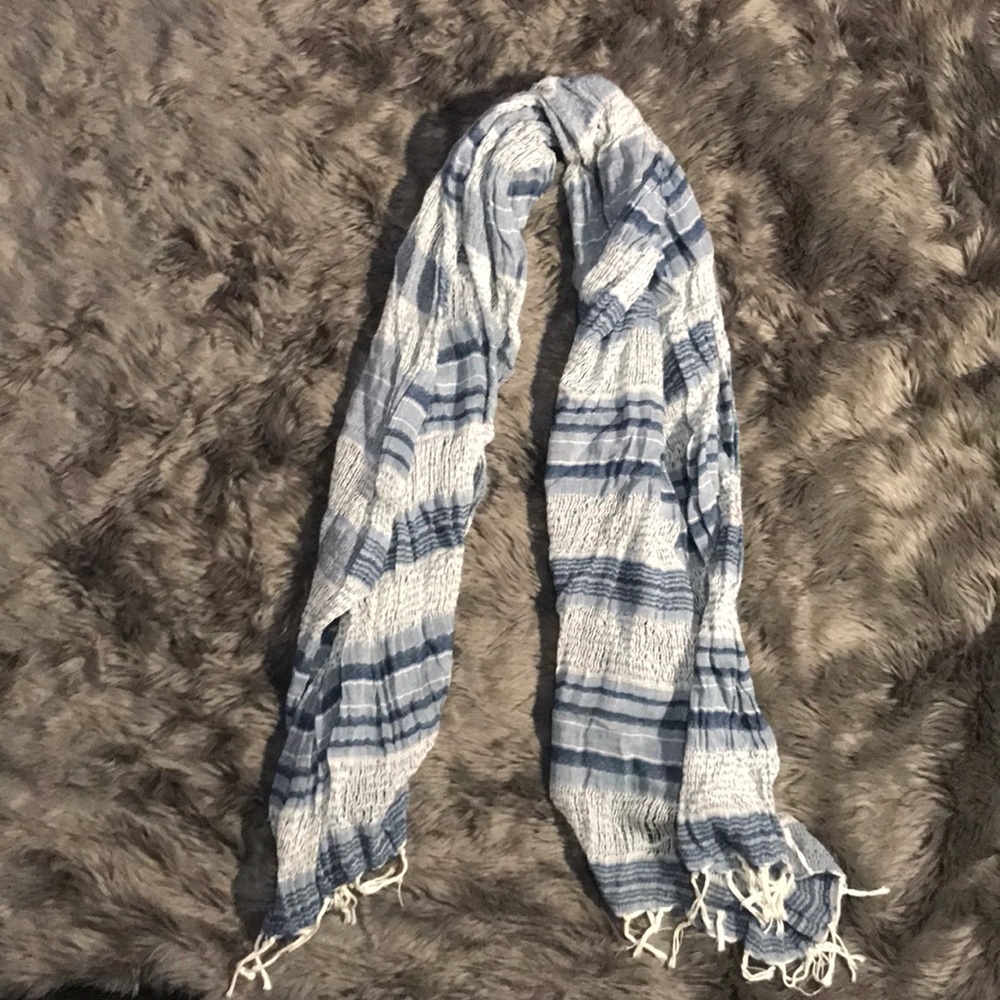 Blue and White Scarf